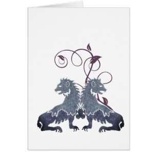 Rielaboration of Vintage Lions with Swirls