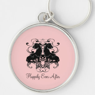 Rielaboration of Vintage Lions with Swirls Key Ring