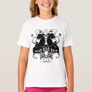 Rielaboration of Vintage Lions with Swirls T-Shirt