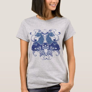 Rielaboration of Vintage Lions with Swirls T-Shirt