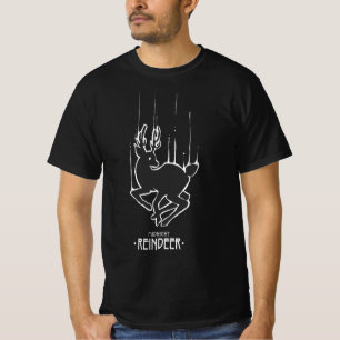 RIENDEER ANIMAL LINE MIDNIGHT REINDEER T-Shirt