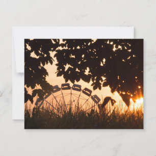 RIESENRAD HAAGER HERBSTFEST IM ABENDROT POSTCARD