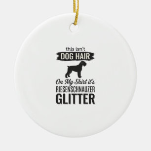 Riesenschnauzer Glitter Funny Dog Lover Design_1 Ceramic Tree Decoration