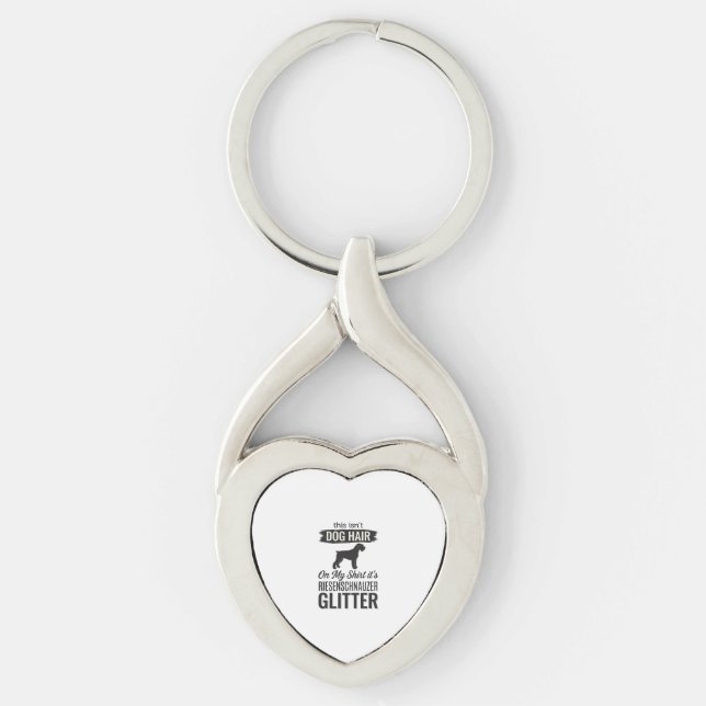 Riesenschnauzer Glitter Funny Dog Lover Design_1 Key Ring (Front)