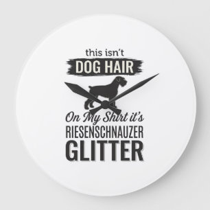 Riesenschnauzer Glitter Funny Dog Lover Design_1 Large Clock