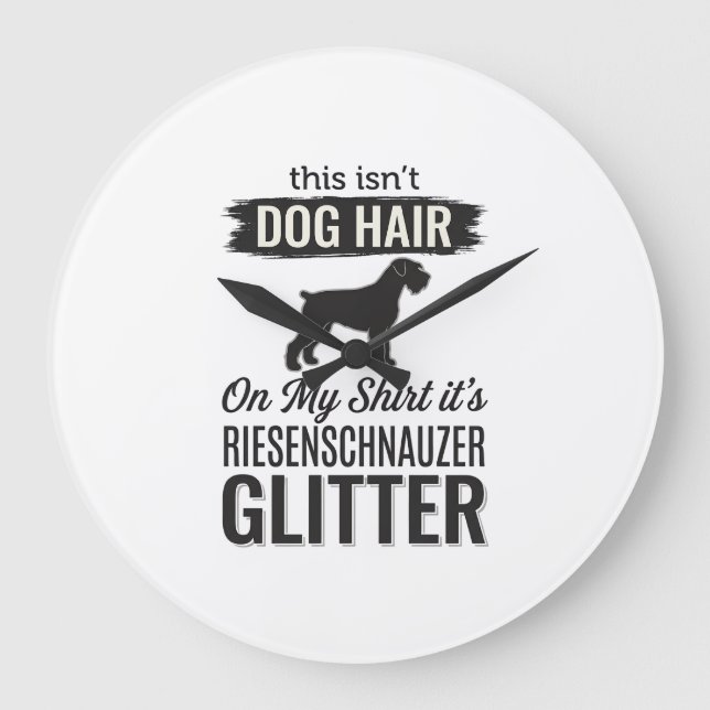 Riesenschnauzer Glitter Funny Dog Lover Design_1 Large Clock (Front)