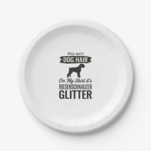 Riesenschnauzer Glitter Funny Dog Lover Design_1 Paper Plate