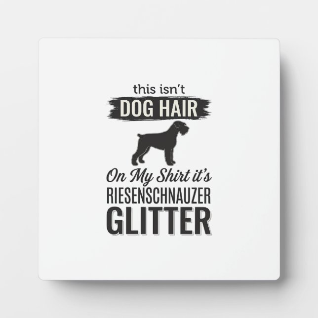 Riesenschnauzer Glitter Funny Dog Lover Design_1 Plaque (Front)