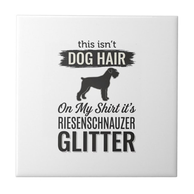 Riesenschnauzer Glitter Funny Dog Lover Design_1 Tile (Front)
