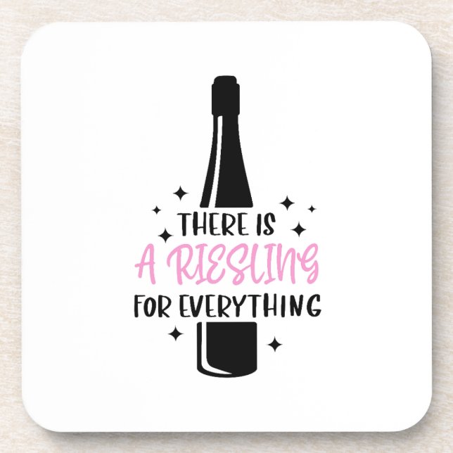 Riesling For Everything Funny Wine Coaster (Front)