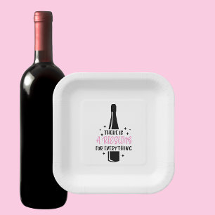 Riesling For Everything Funny Winery Party  Paper Plate