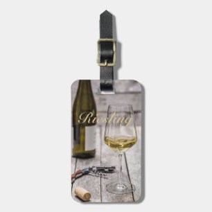 Riesling for white Wine lover Sommelier gift Luggage Tag