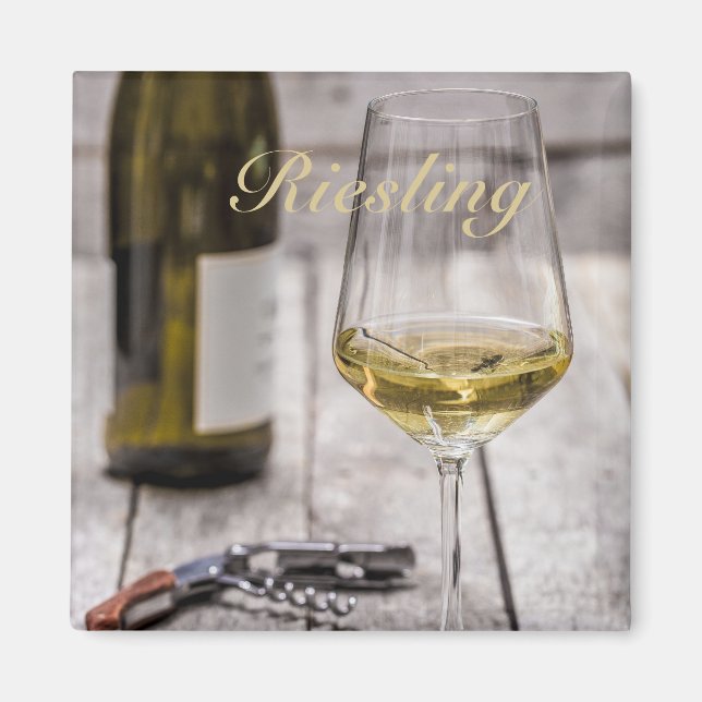 Riesling for white Wine lover Sommelier gift Magnet (Front)