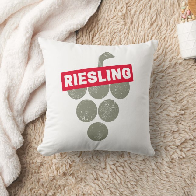 Riesling Vine Vintage Wine Drinker Grape Design Cushion (Blanket)