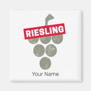 Riesling Vine Vintage Wine Drinker Grape Design Magnet