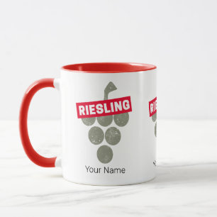 Riesling Vine Vintage Wine Drinker Grape Design Mug