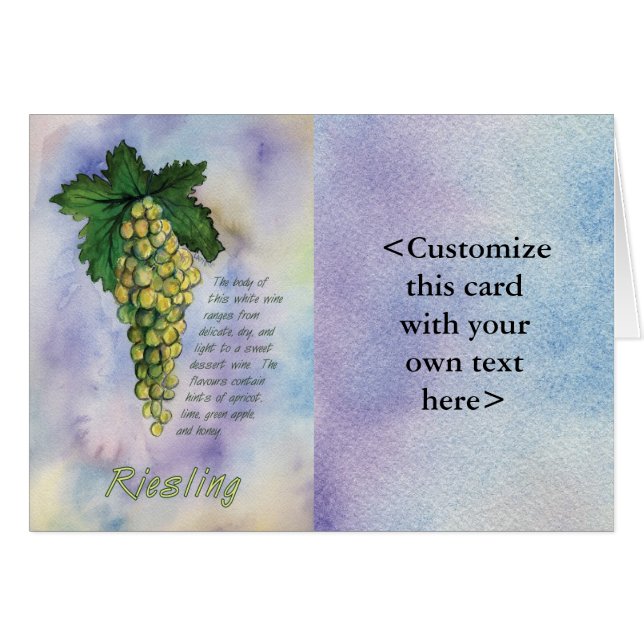 Riesling White Wine Card (Front Horizontal)