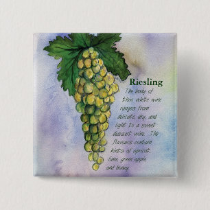 Riesling Wine Grapes Button