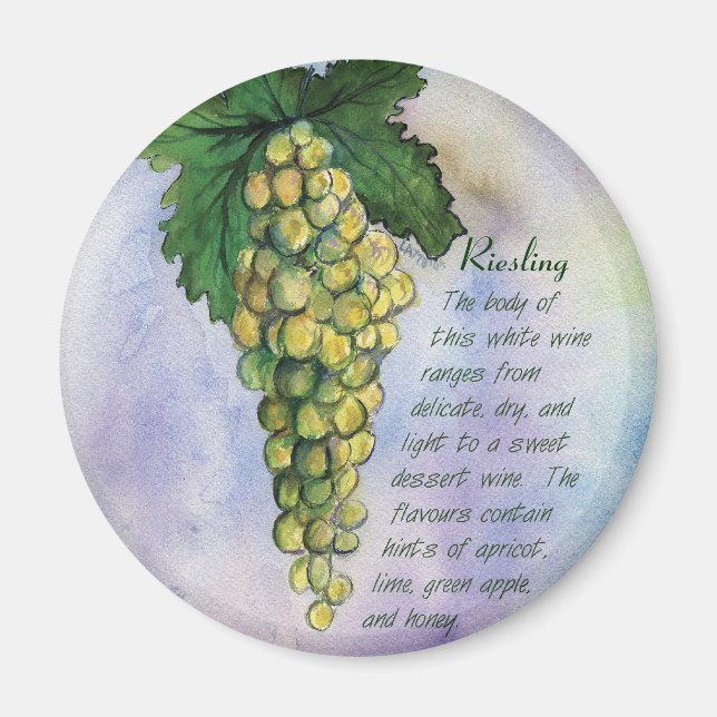 Riesling Wine Grapes Magnet (Front)