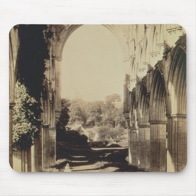 Rievaulx Abbey, North Yorkshire, 1854 (sepia photo Mouse Mat (Front)
