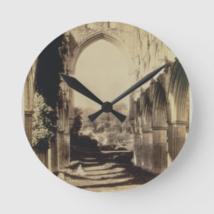 Rievaulx Abbey, North Yorkshire, 1854 (sepia photo Round Clock