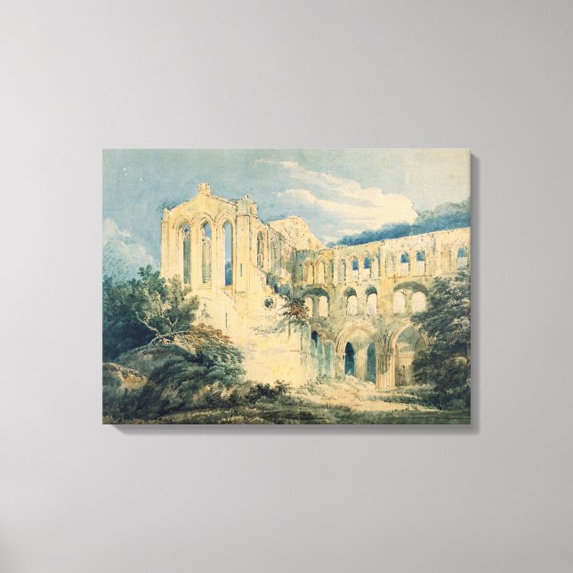 Rievaulx Abbey, Yorkshire, 1798 (w/c) Canvas Print (Front)