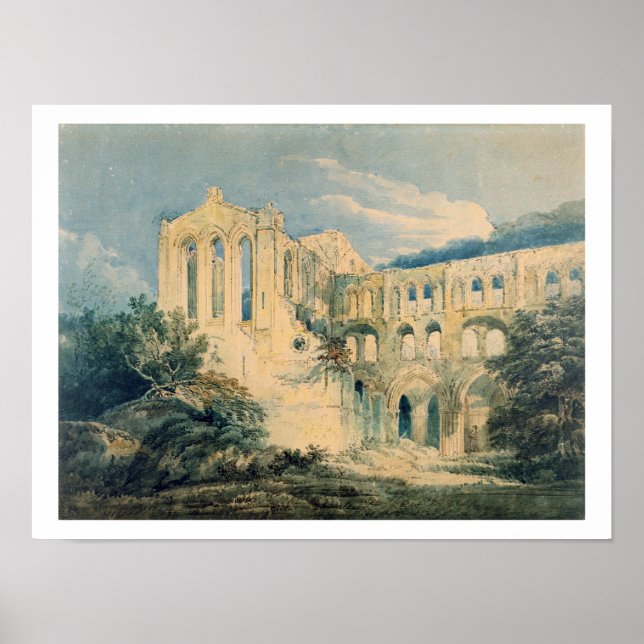 Rievaulx Abbey, Yorkshire, 1798 (w/c) Poster (Front)