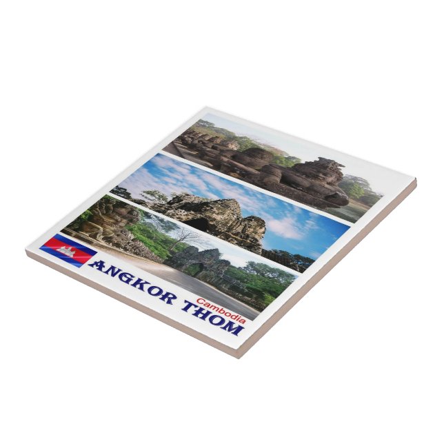 Rif. KH Cambodia, Angkor Thom, Tile (Side)