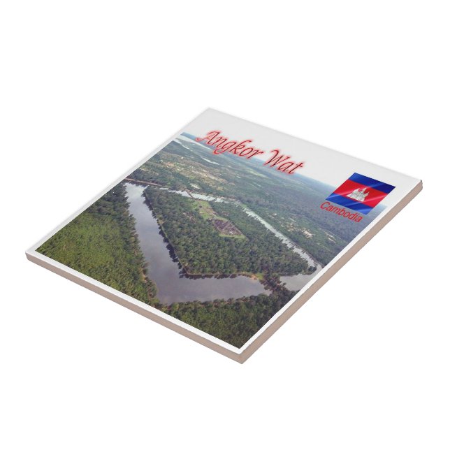 Rif. KH Cambodia, Angkor Wat, Aerial View Tile (Side)