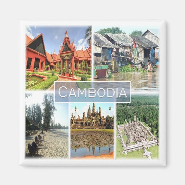 Rif. KH * Cambodia, Angkor Wat, Phonom Penh Magnet (Front)