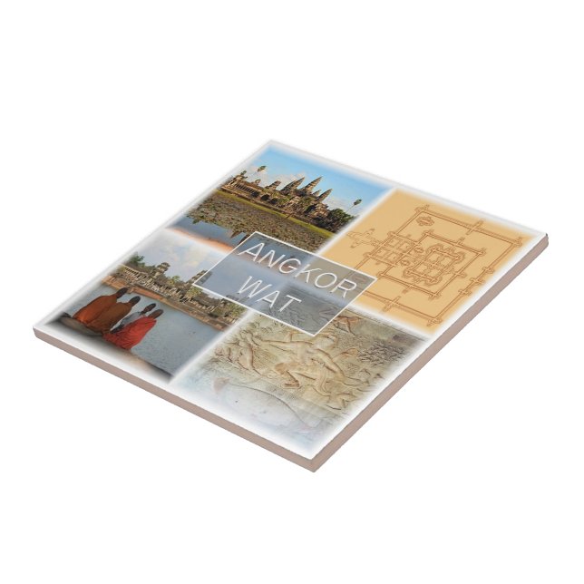 Rif. KH * Cambodia, Angkor Wat, Tile (Side)