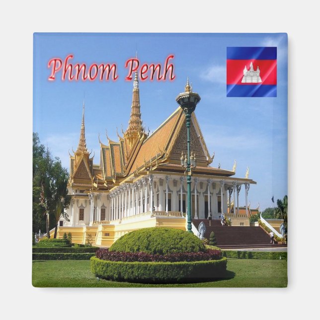 Rif. KH Cambodia, Phnom Penh, Royal Place Magnet (Front)