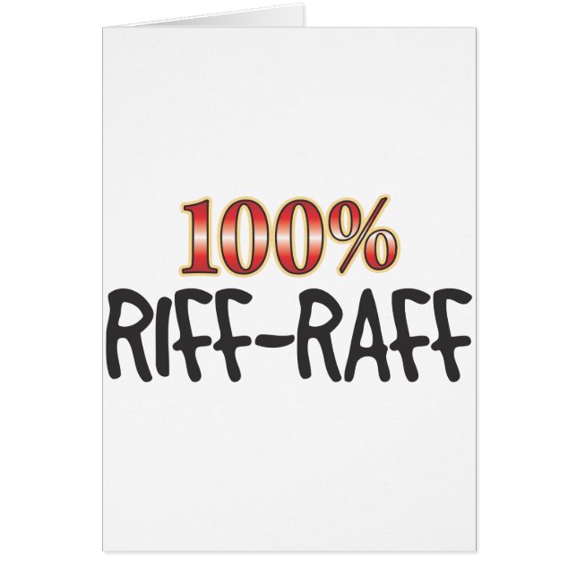 Riff-Raff 100 Percent (Front)