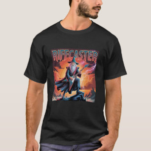 Riffcaster Wizard 80s Rock N Roll Epic Dark Fantas T-Shirt