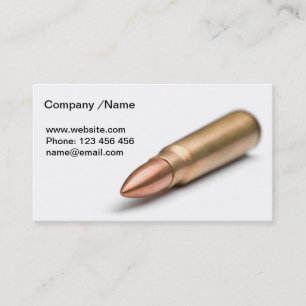 Rifle bullet business card