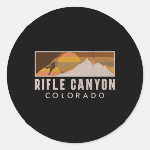 Rifle Canyon Rock Climbing Nerd Boulderer Mountain Classic Round Sticker