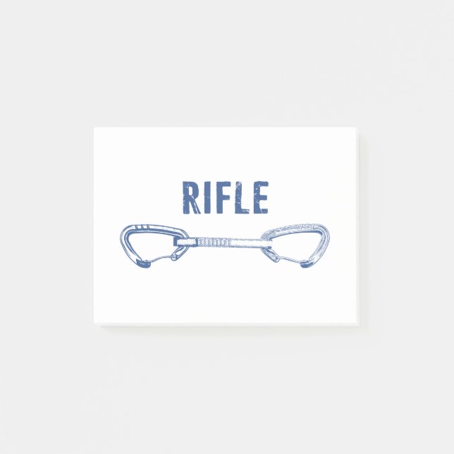 Rifle Colorado Rock Climbing Quickdraw Post-it Notes (Front)