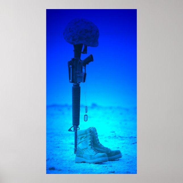 Rifle Dog Tags Boots Poster (Front)