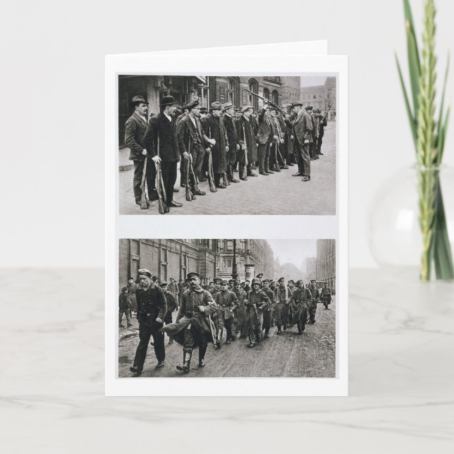 Rifle drill of the Spartacists (top) Revolutionary Card (Front)