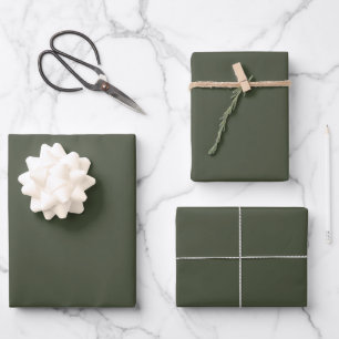 Rifle Green Solid Colour Wrapping Paper Sheet
