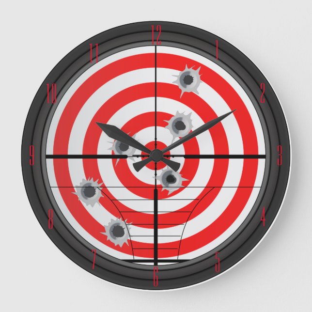 Rifle Scope and Target Wall Clock (Front)