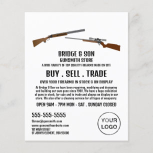 Rifle & Shotgun, Gunsmith, Gunstore Advertising Flyer