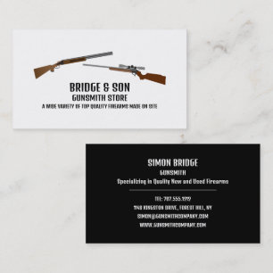 Rifle & Shotgun, Gunsmith, Gunstore Business Card