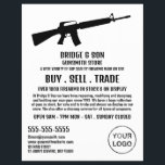 Rifle Silhouette, Gunsmith, Gunstore Advertising Flyer<br><div class="desc">Rifle Silhouette,  Gunsmith,  Gunstore Advertising Flyers By The Business Card Store.</div>