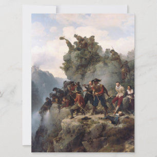 Riflemen Defending a Mountain Pass (Karl Lessing) Card
