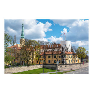Riga Castle during sunny day in Riga, Latvia Photo Print