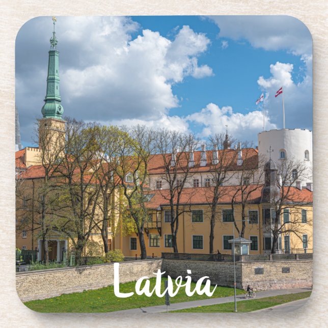 Riga Castle in Riga, Latvia Coaster (Front)