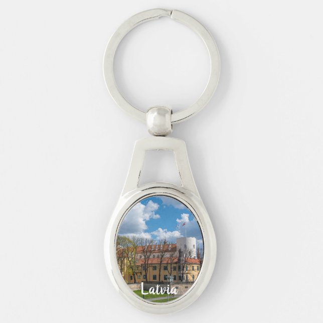 Riga Castle in Riga, Latvia Key Ring (Front)