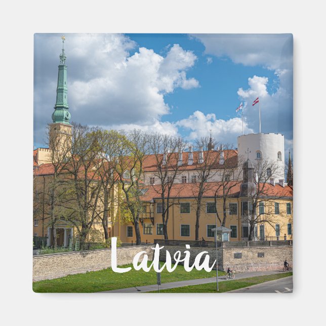 Riga Castle in Riga, Latvia Magnet (Front)