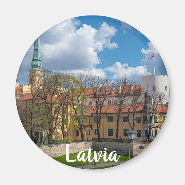 Riga Castle in Riga, Latvia Magnet (Front)